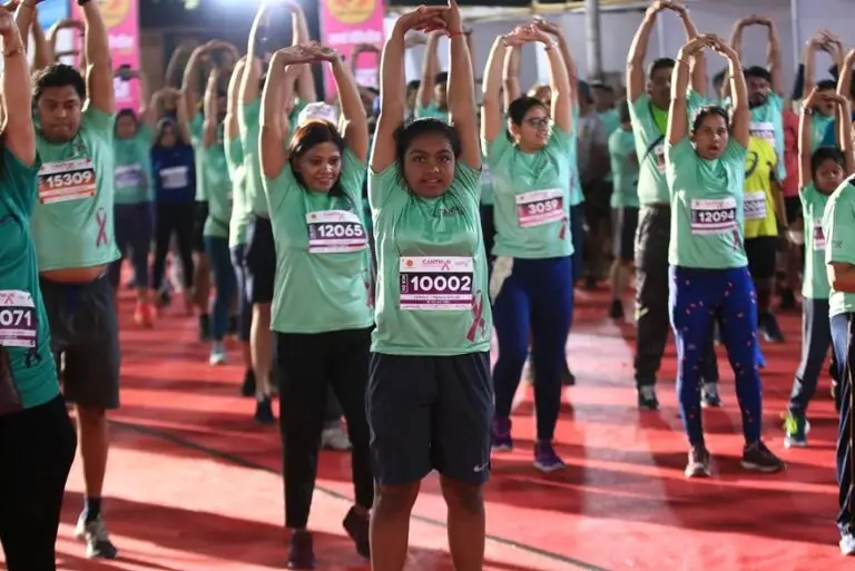Corporate participants at a Fitizen fitness event